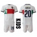 Günstige Portugal Joao Cancelo #20 Babykleidung Auswärts Fussballtrikot Kinder WM 2022 Kurzarm (+ kurze hosen)